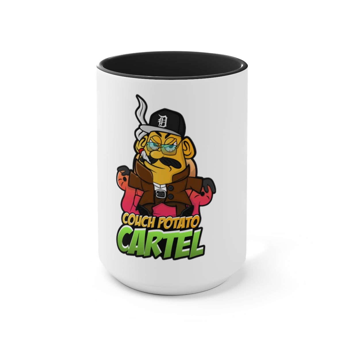 Two-Tone Coffee Mugs, 15oz